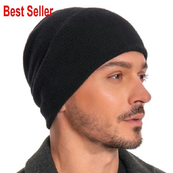 100% Merino Wool Double Layer Beanie Unisex Winter Hat Toque Cuffed